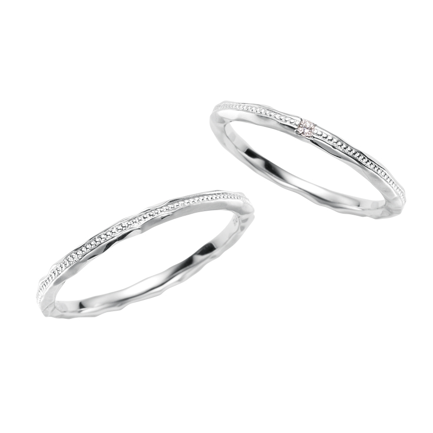 日本PT900鉑金天然鑽石結婚戒指