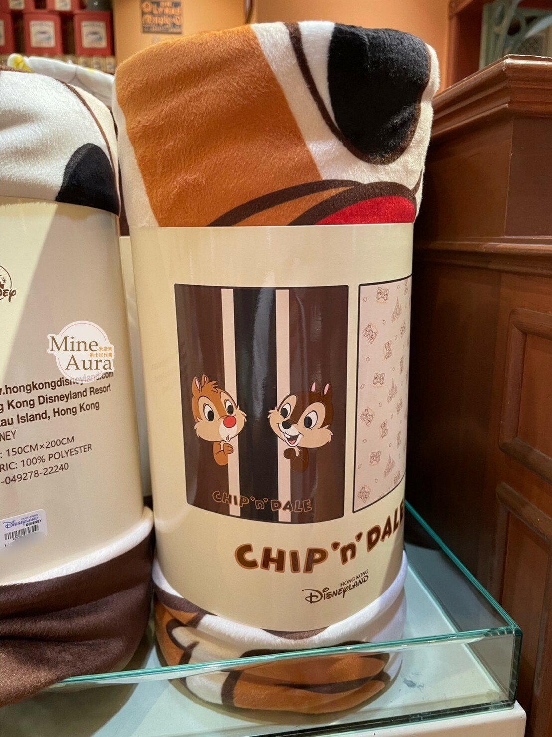 奇奇蒂蒂 Chip 'n Dale 雙面圖案 毛毯 毯子 -香港迪士尼樂園