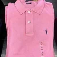 [S] PRL WOMEN CLASSIC FIT MESH POLO SHIRT,PINK, 211569958068-PINK (SRL118)