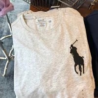 [S] PRL BIG PONY COTTON JERSEY SHORT SLEEVE T-SHIRT,GREY, 710697554040-GREY [FINAL SALE] (SRL119)