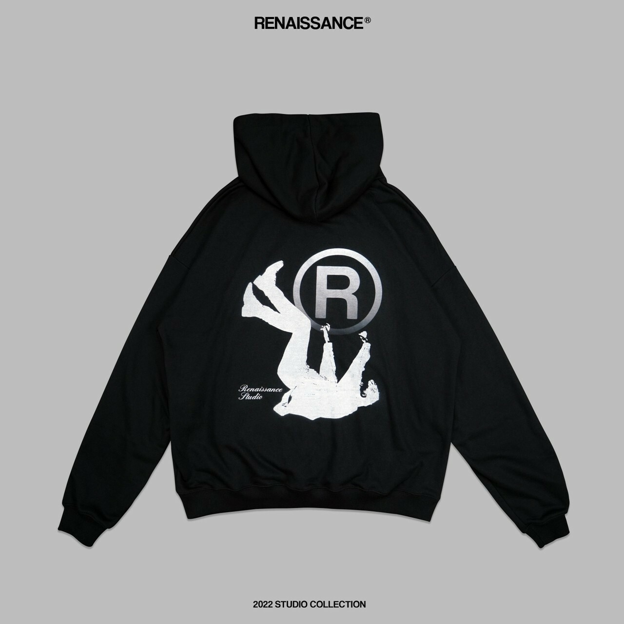 RENAISSANCE 墜落人像 金屬R Logo 帽T “ CATCH ME IF I FALL HOODIE ”