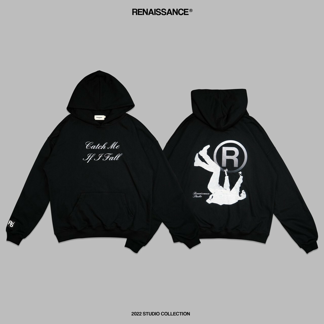RENAISSANCE 墜落人像 金屬R Logo 帽T “ CATCH ME IF I FALL HOODIE ”