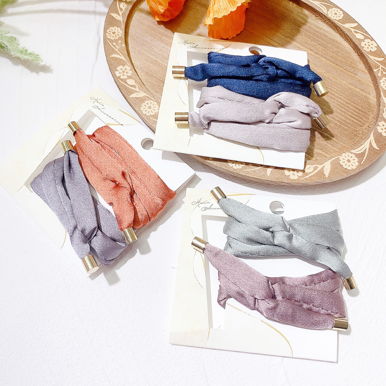 日本拼色鐵線髮帶