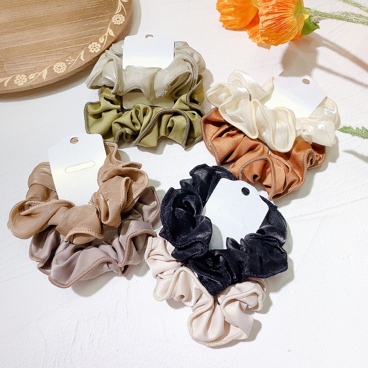 日本淨色時尚髮圈