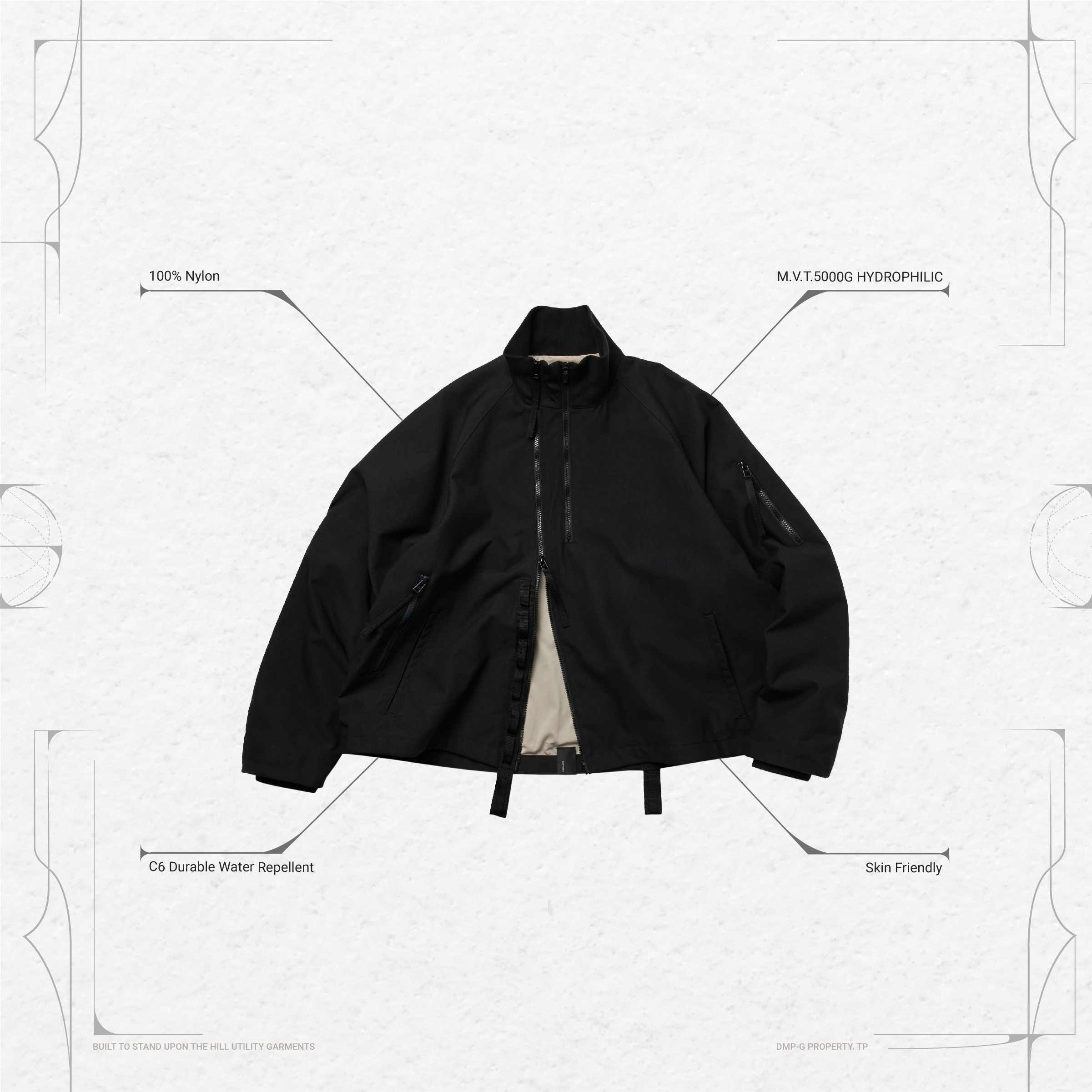 “J-1RZ” 3D Tech shield Jacket - Black