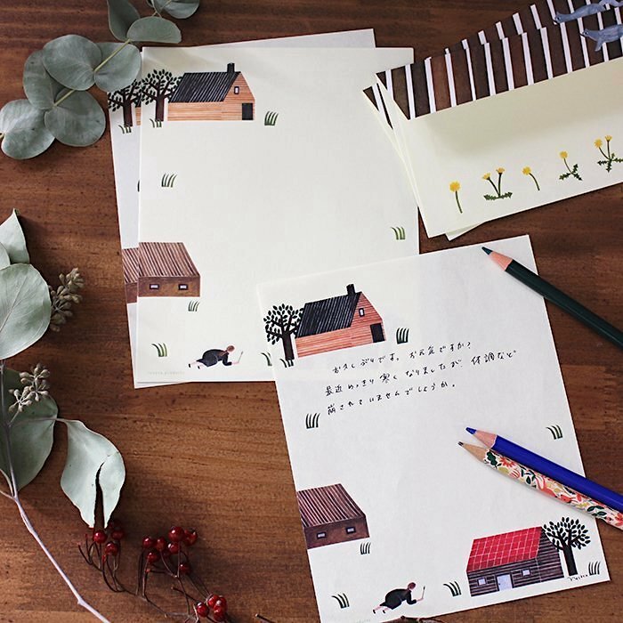 Hyogensha Mino Washi Letter and Envelope Set－Necktie Series (Japanese Stationery Brand)