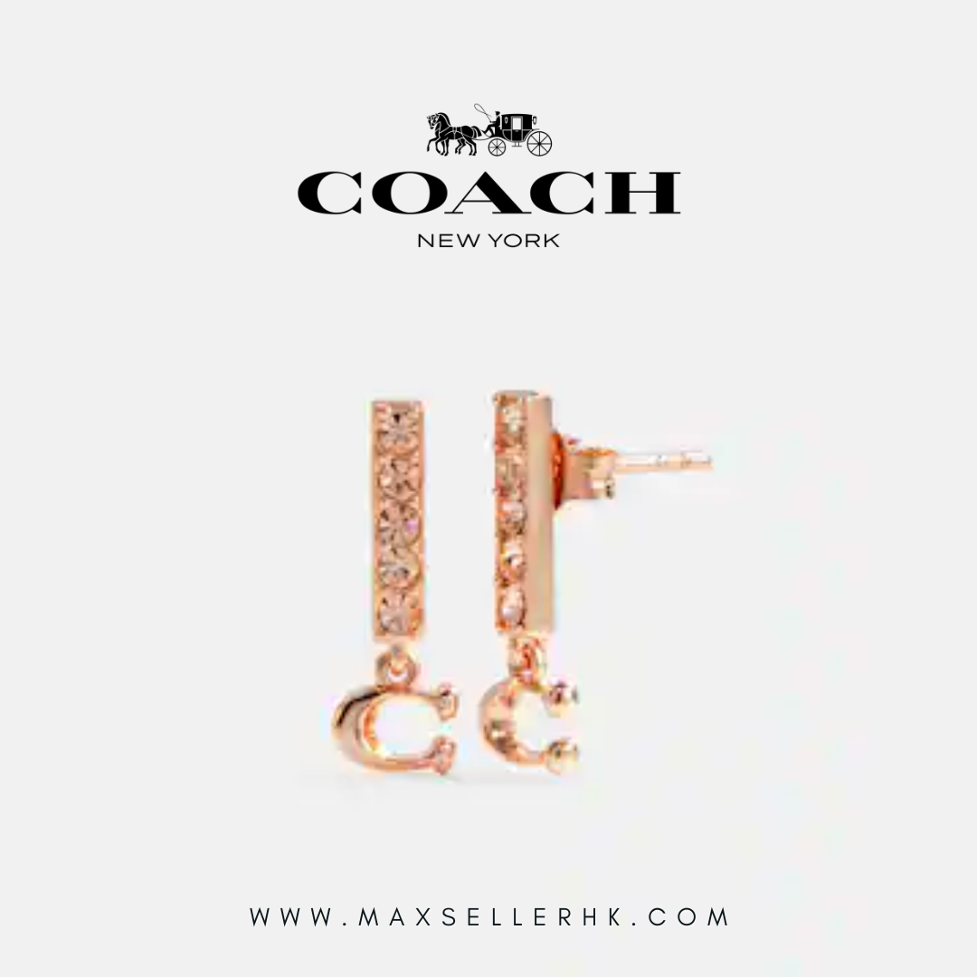 現貨｜COACH Silver Logo Earrings