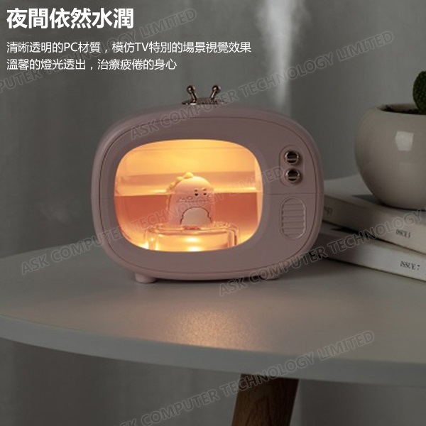 日本TSK 新款TV萌寵加濕器便攜家用office靜音霧化香薰加濕器 P3270