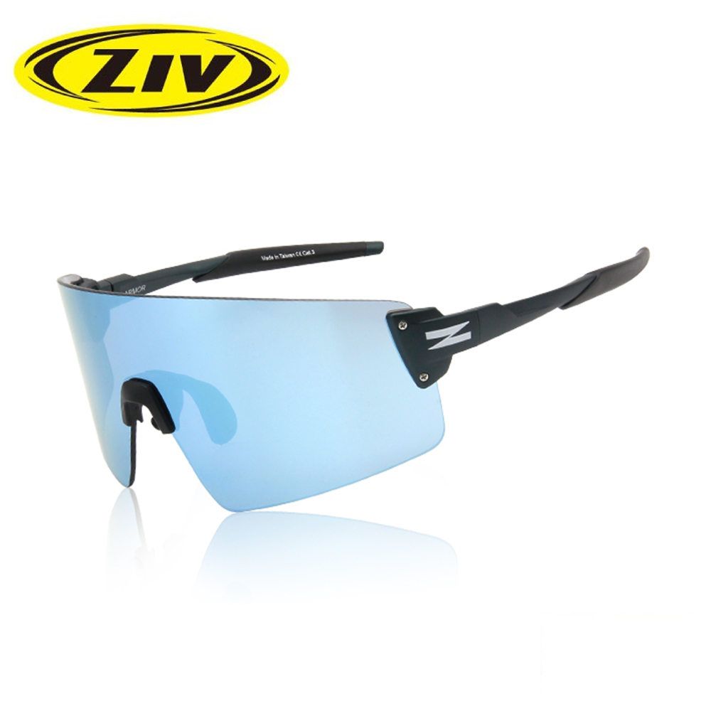 ZIV 運動眼鏡 ARMOR (No.155) 霧珍珠藍框眼鏡 風暴PC灰柱面片電冰藍多層鍍膜 42ZB115004