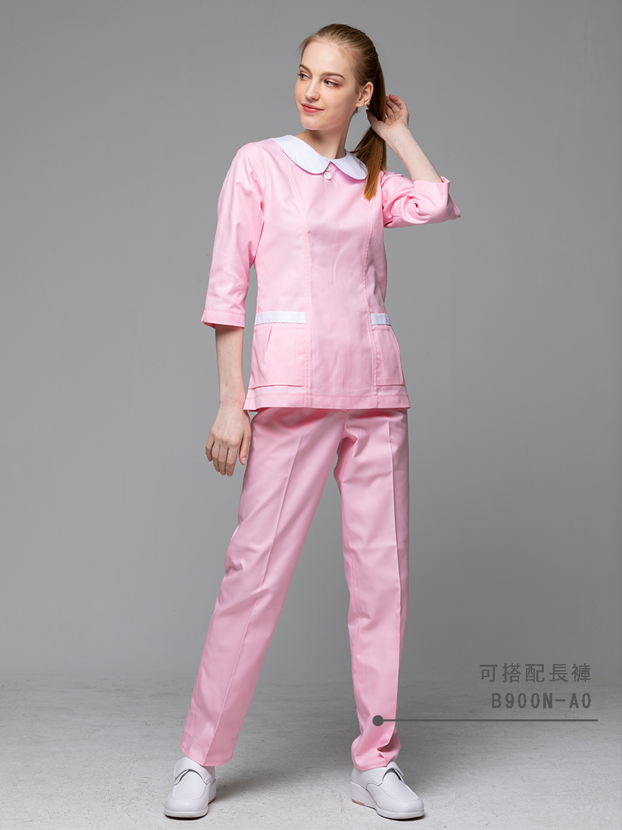 【 B900N-A0 】女拉鍊長褲-B立挺布-寶寶粉