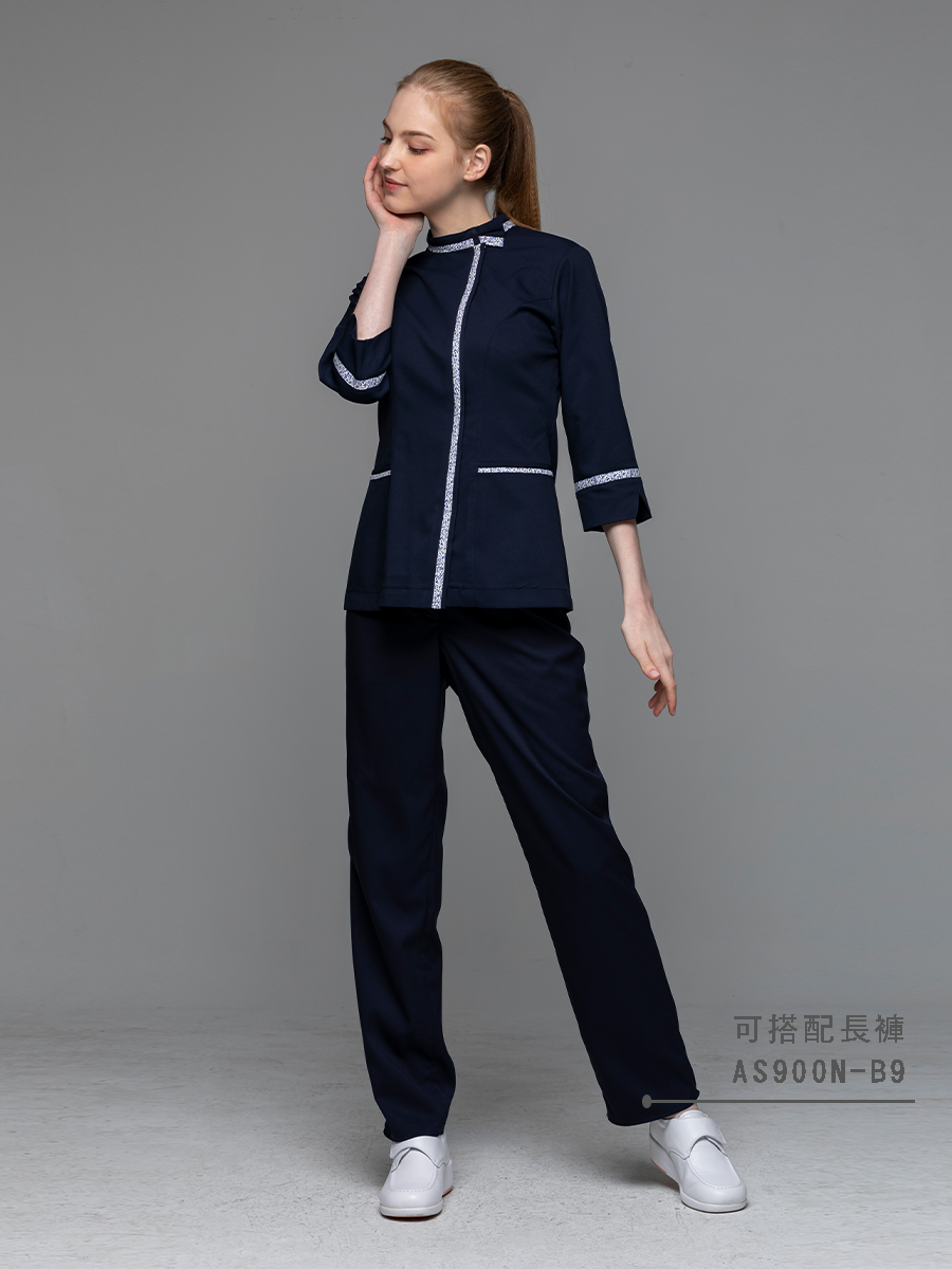 【 AS900N-B9 】女拉鍊長褲-AS柔彈布-深海藍