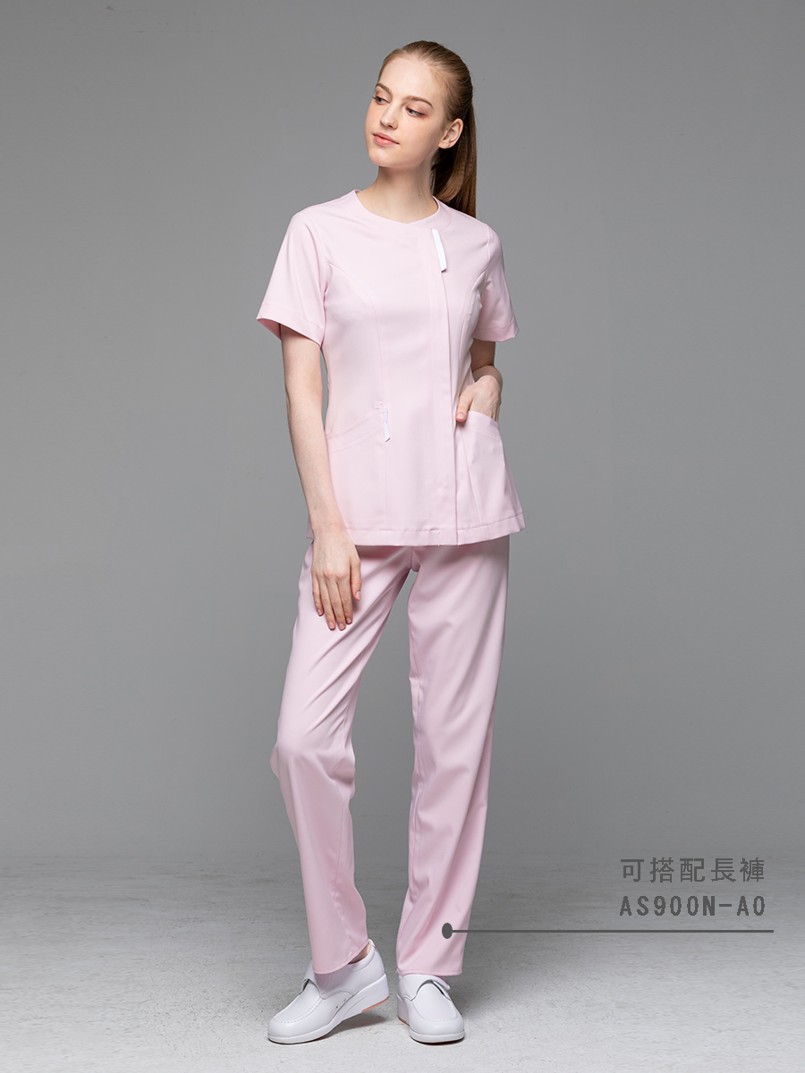 【 AS900N-A0 微色差出清】女拉鍊長褲-AS柔彈布-寶寶粉(偏紫)