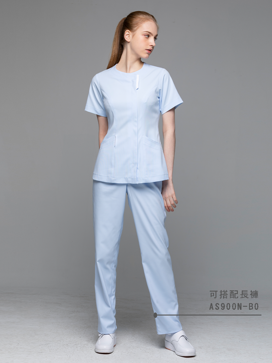 【 AS900N-B0 】女拉鍊長褲-AS柔彈布-寶寶藍