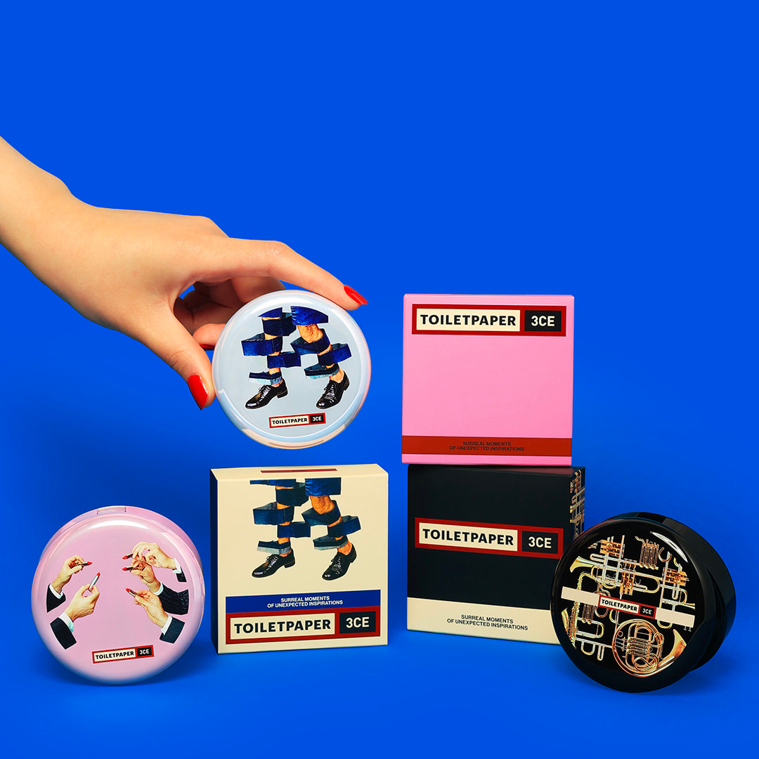 [3CE X TOILETPAPER]  聯名定妝蜜粉餅