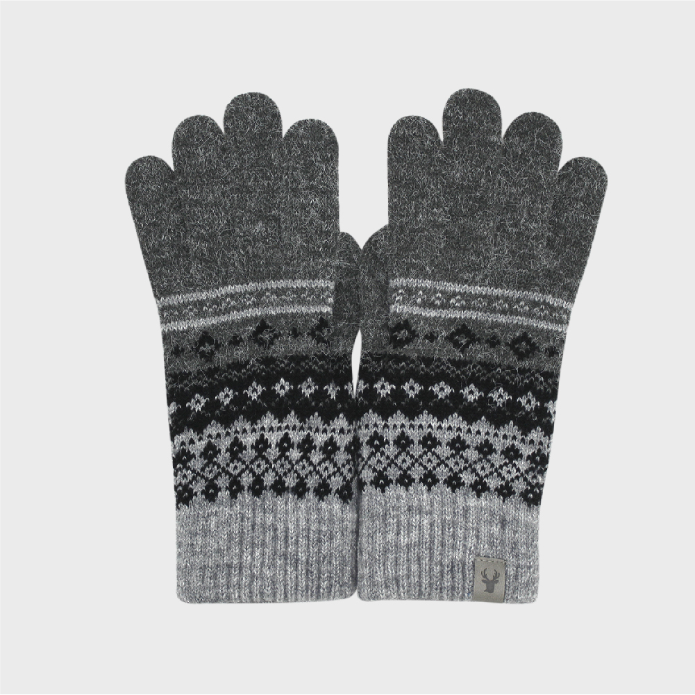 【肌暖】女士菱紋皮標單層手套丨G1645