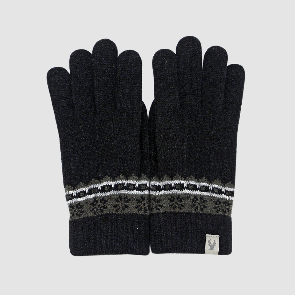 【肌暖】中性雪花皮標保暖針織手套丨J0061