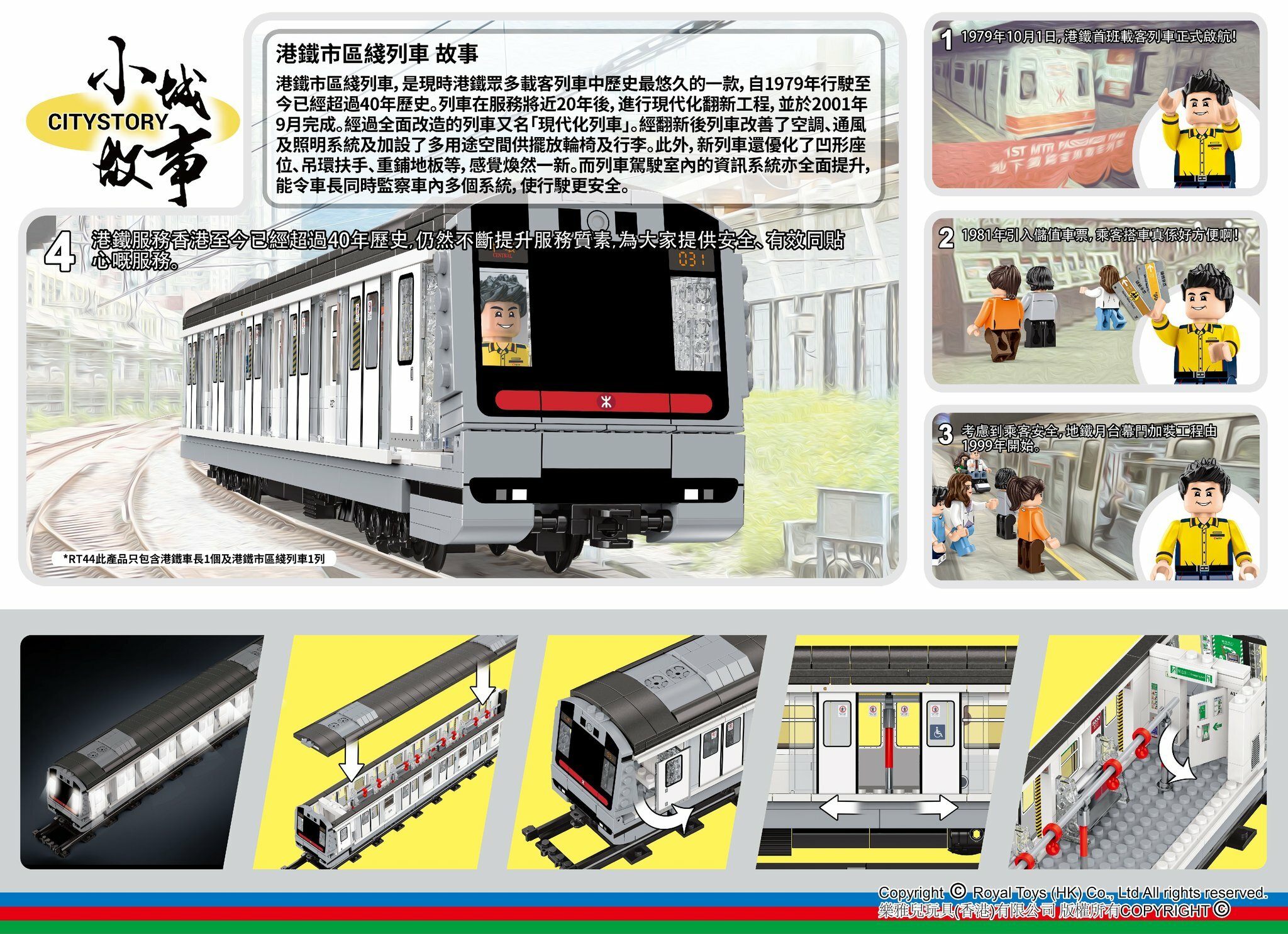 小城故事拼裝積木：港鐵市區綫列車(684 塊) (RT44)