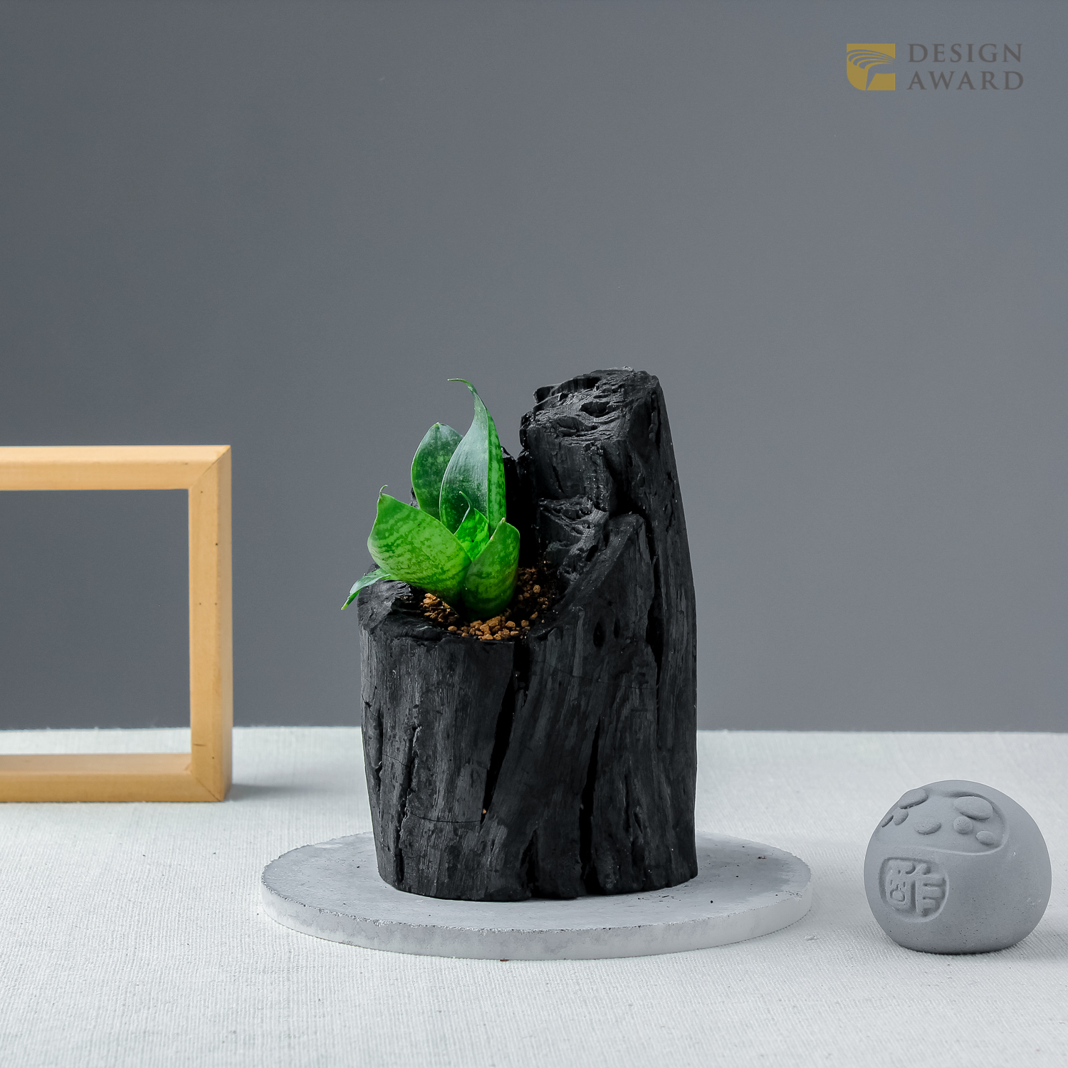 藝術炭盆栽－虎尾蘭［393］/調濕/消臭/美化/家飾/淨化空氣(含運)