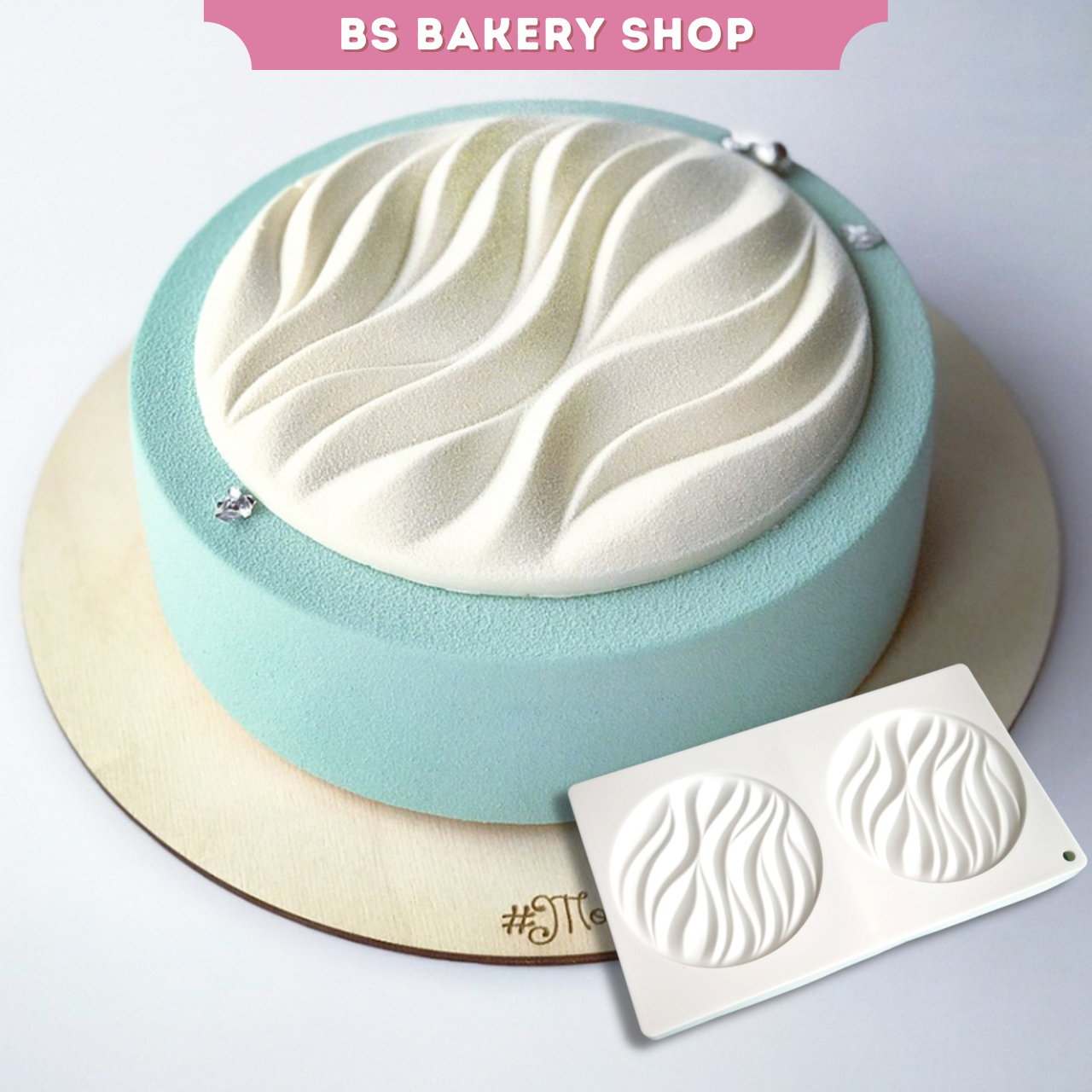 【Round Wave Pattern Silicone Mould 2 Cavity】Mousse Cake French Dessert Chocolate Mold