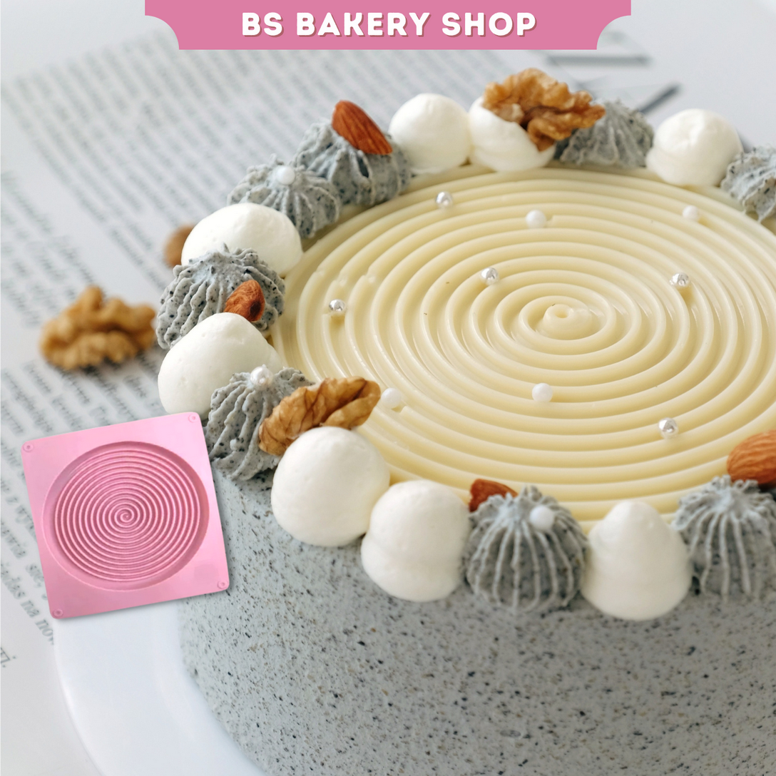 【Round Spiral Pattern Silicone Mould 1 Cavity】Mousse Cake French Dessert Chocolate Mold Mosquito Shape