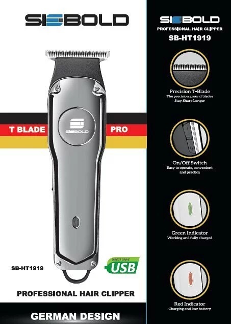 Siebold USB充電專業理髮器 (SB-HT1919)