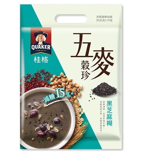 【桂格】全天然五麥黑芝麻糊30g*10入