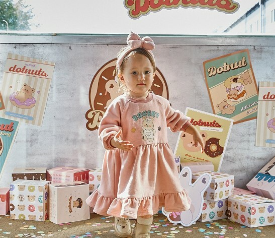 Dot to Dot Bakery Raglan 連衣裙及頭帶套裝