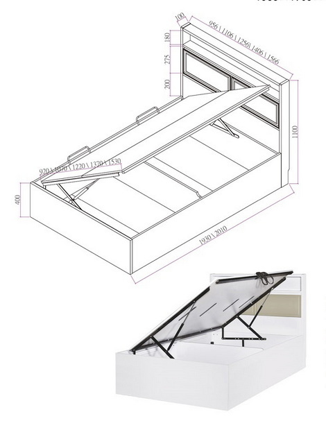 🌟包送裝🌟 213系列 白木紋配淺啡色 儲物床屏油壓床架系列