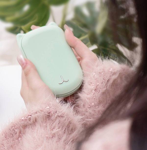 JK Korea new hand warmer USB power bank intelligent enhanced version large capacity electric warmer mini cat power bank (J0562)