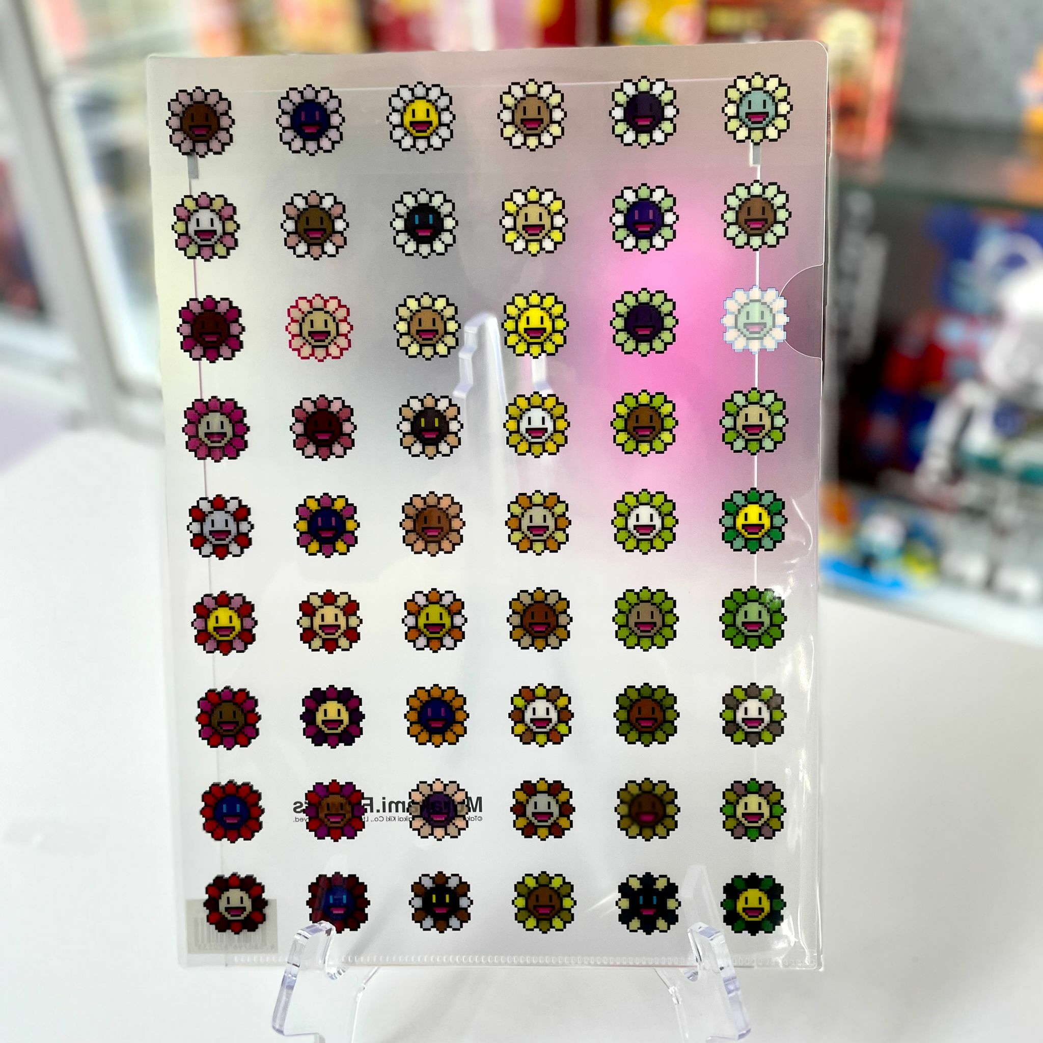 A4 Folder -Murakami Clear File Flowers #000 C