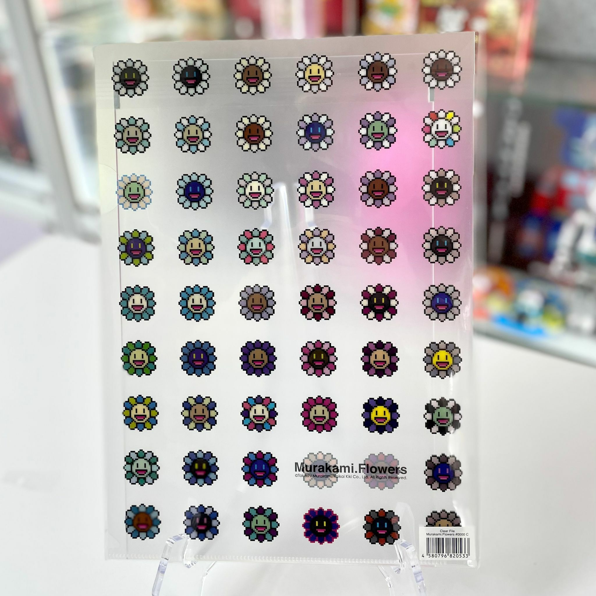 A4 Folder -Murakami Clear File Flowers #000 C