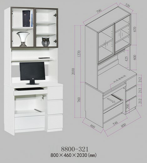 🌟包送裝🌟 8800系列 亮光白色 高身電腦枱系列(8800-324)(8800-321)(8800-336)