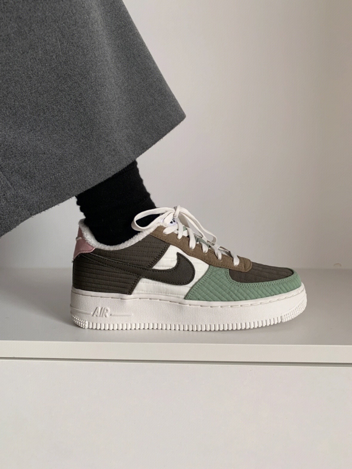 Nike Air Force 1 GS "Toasty" 毛毛拼接綠屁屁粉