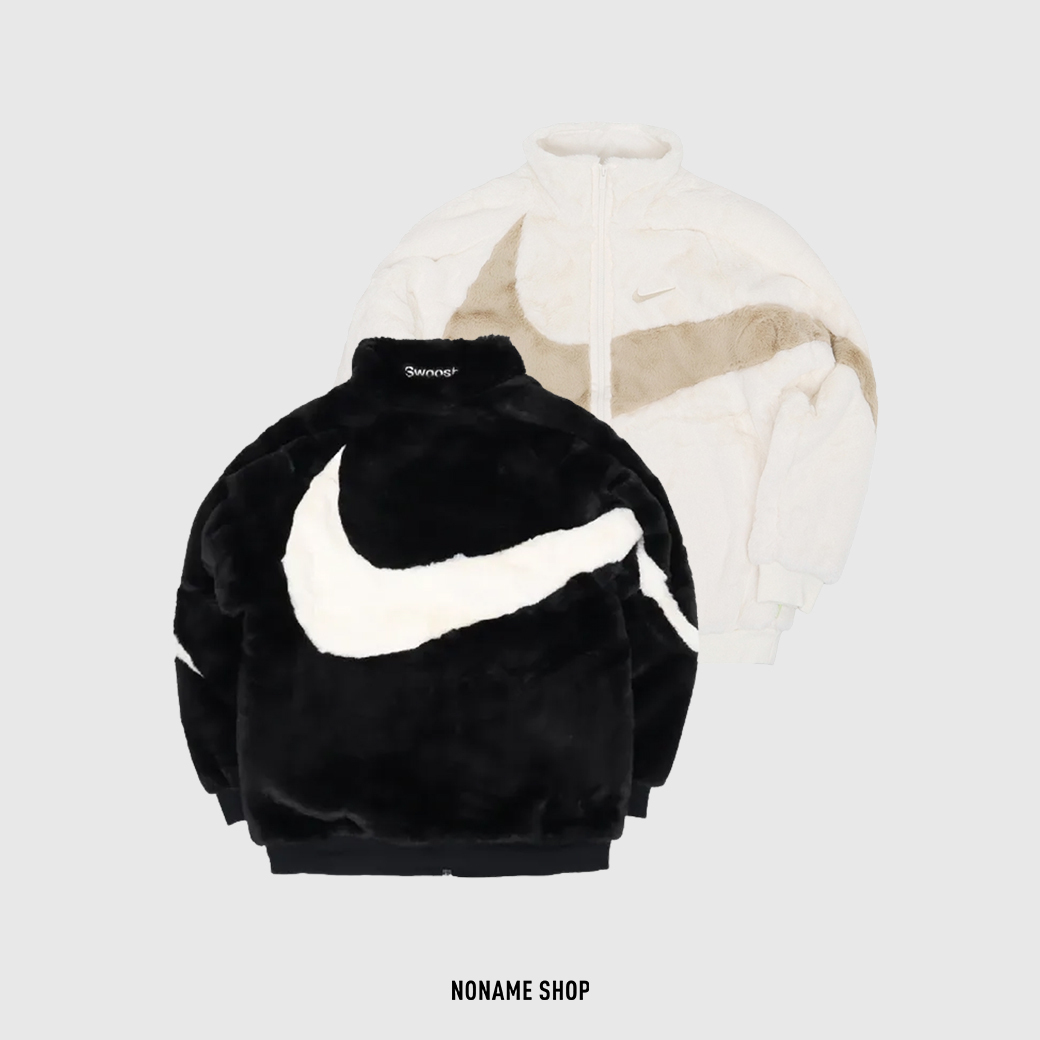 NIKE BIG SWOOSH 皮草 大勾 保暖 外套 兩色 (男款)