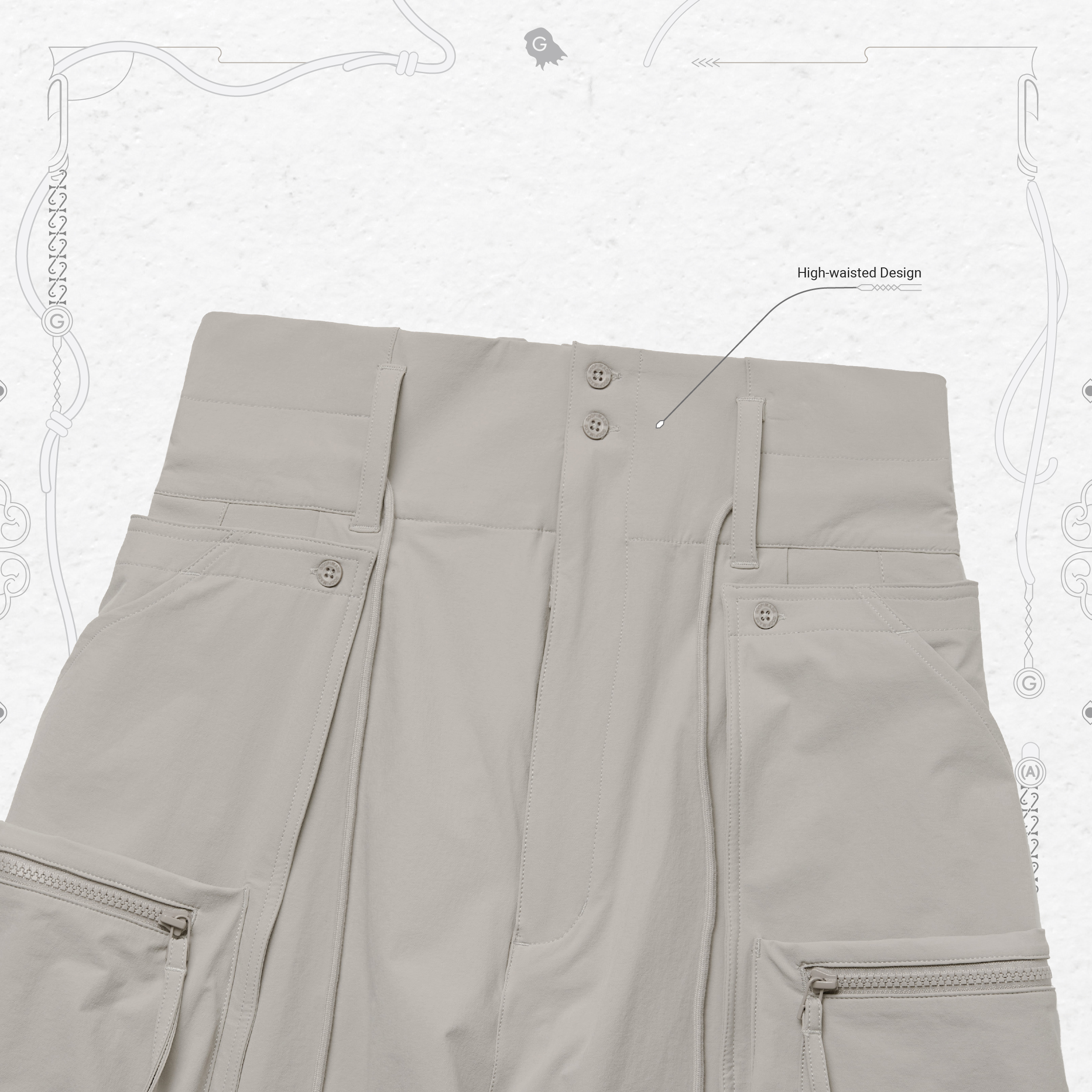 (A).05G -“DUET” R-Shield Pocket Trousers - Tech Gray