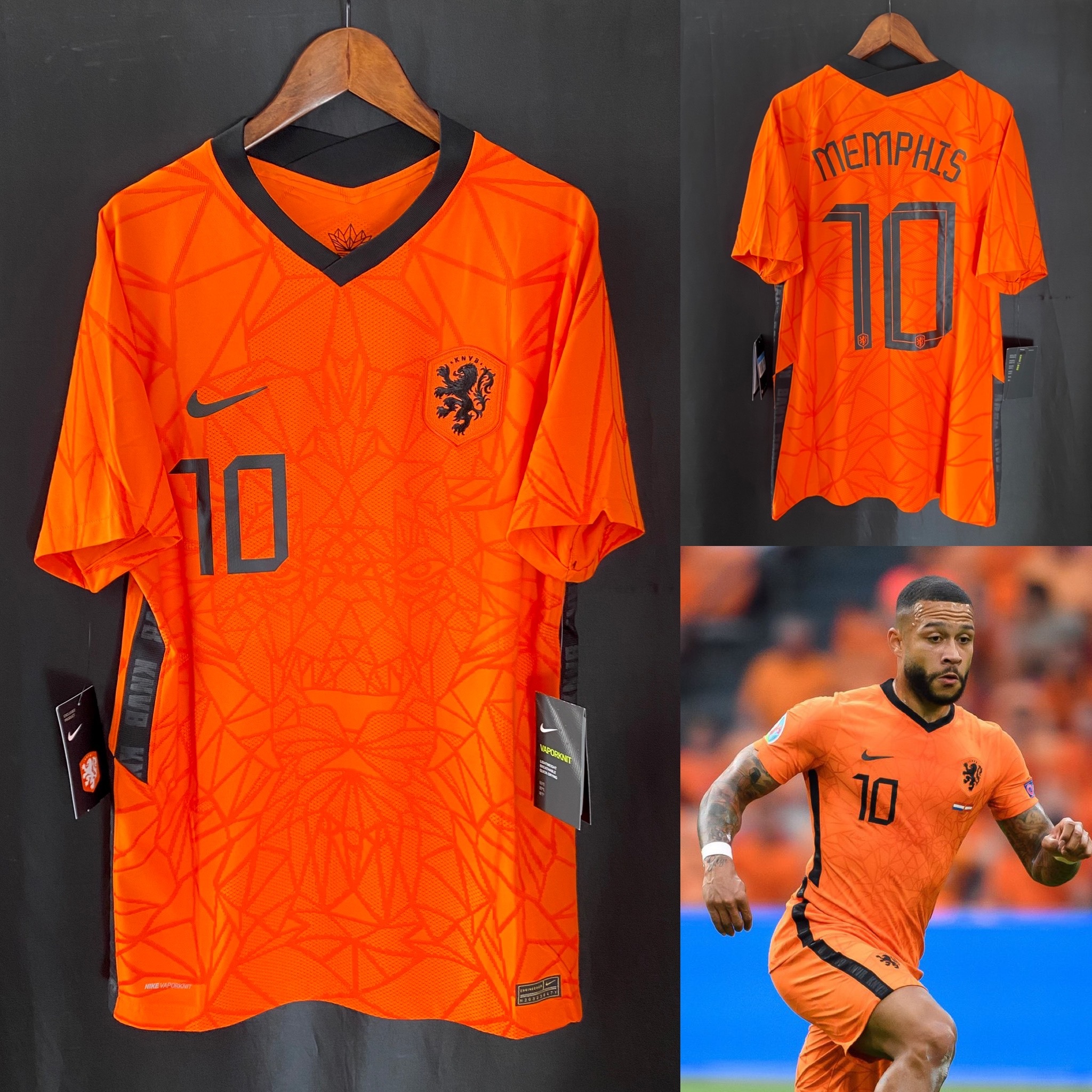 (球員版) 荷蘭 2020 Nike 主場球員版球衣 #10 MEMPHIS
