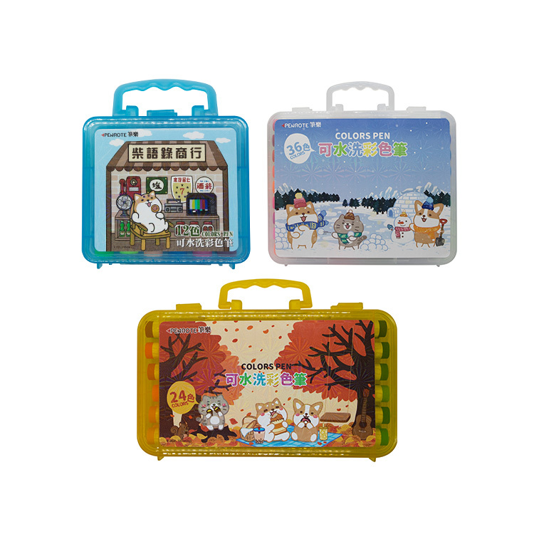 【PENROTE筆樂】柴語錄水洗彩色筆 (12/24/36色)