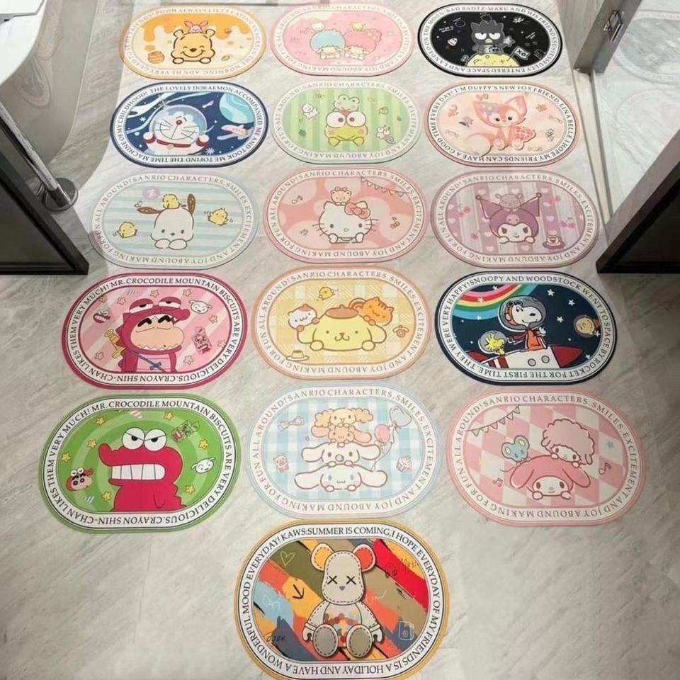 卡通硅藻土吸水軟地墊