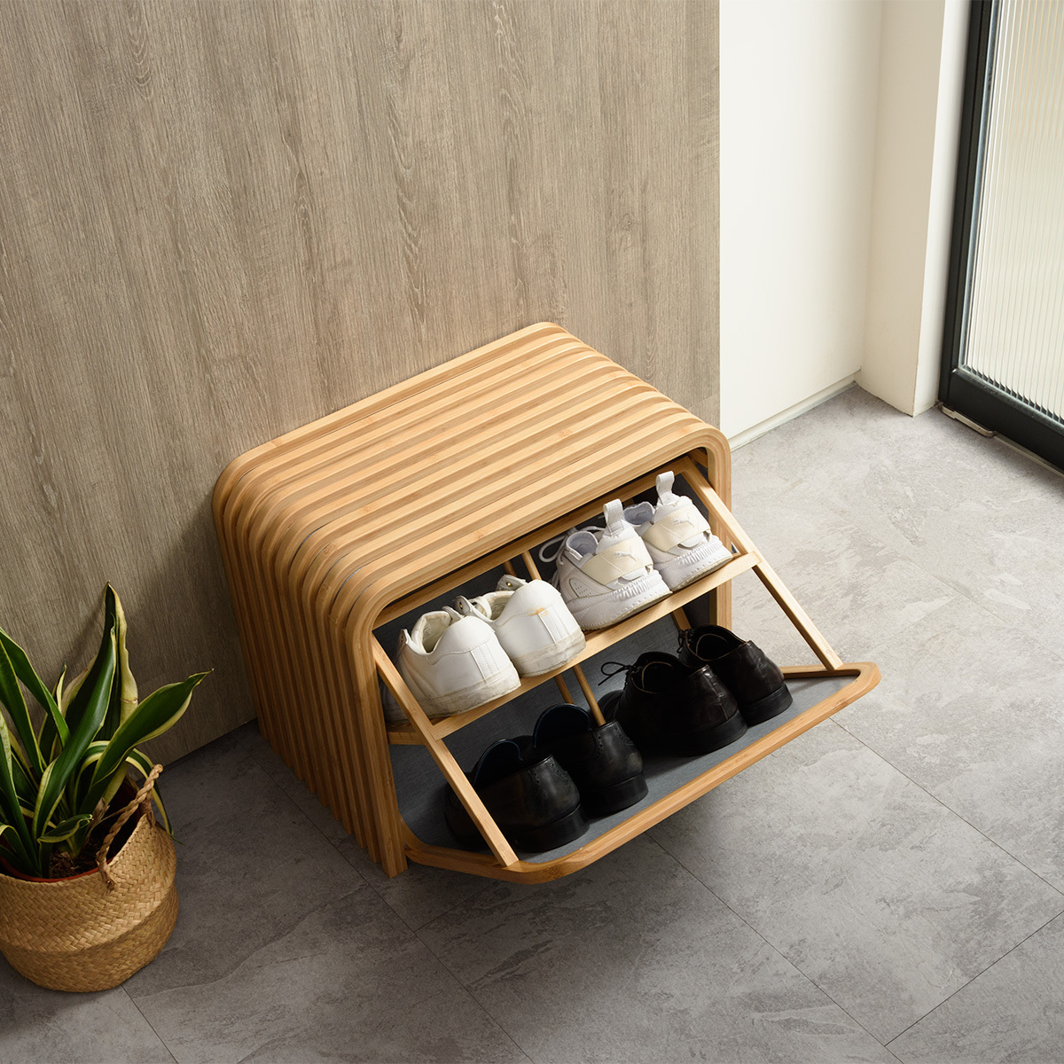 Tolin 雙層收納鞋凳 可收納至少四雙鞋