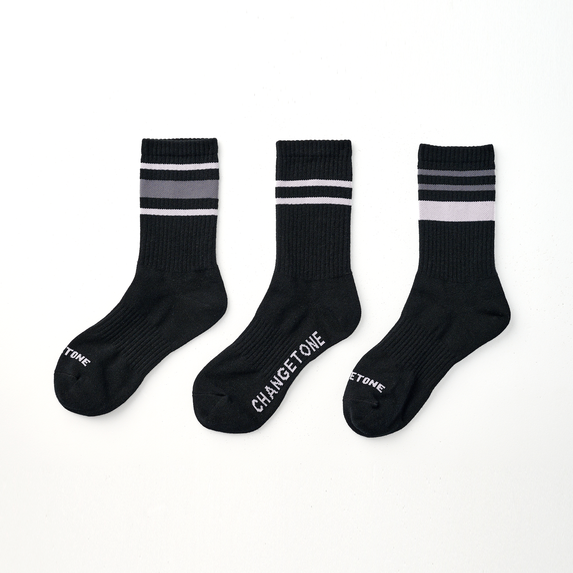 C的算法 抗菌運動中筒襪三支入〈黑〉