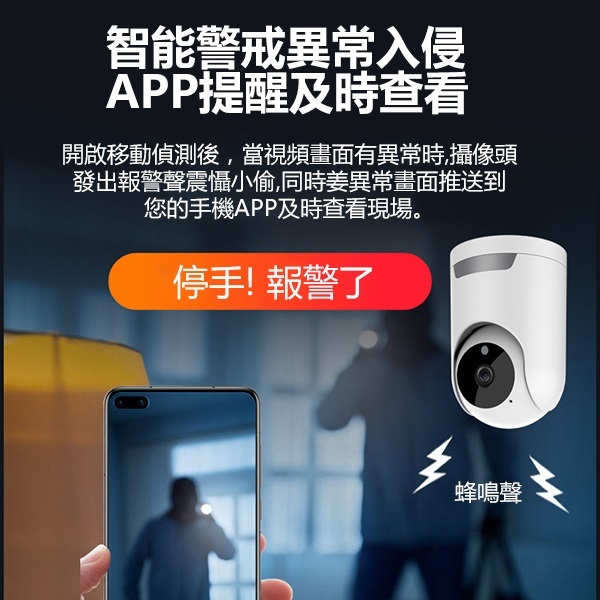 韓國B&C 無線智能360度全景5G雙頻高清網絡攝像鏡頭 手機遠程高清夜視監控器 (B0222)