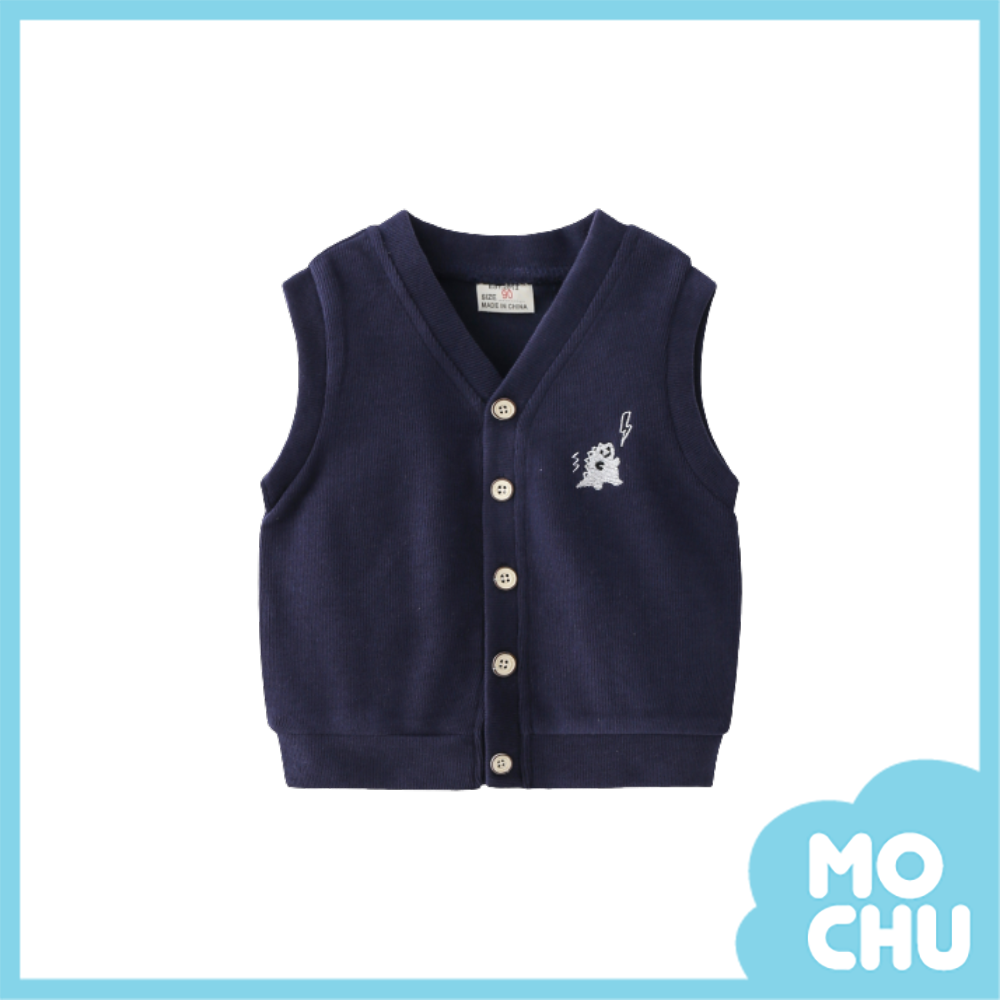 刺繡閃電恐龍背心(三色)