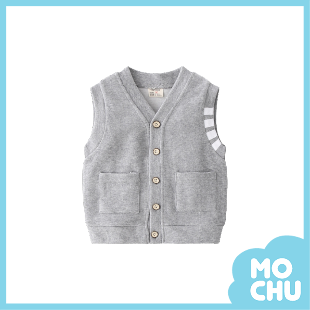 小紳士條紋單排扣背心(兩色)
