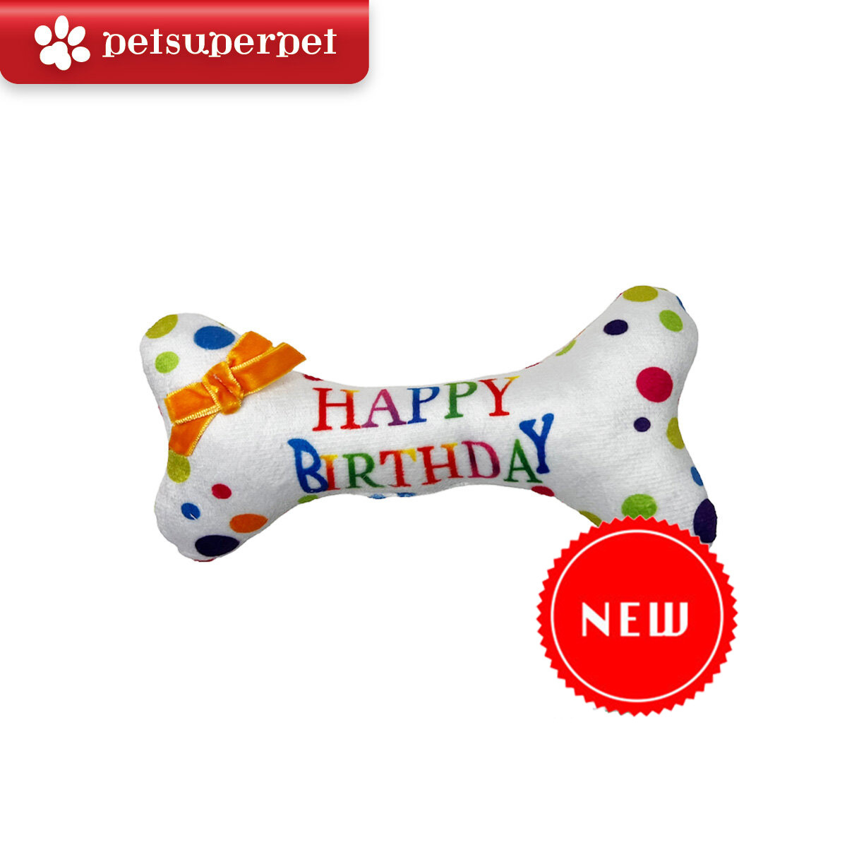 【新上架！】Petsuperpet - 毛絨狗玩具 - 狗狗生日禮物骨頭