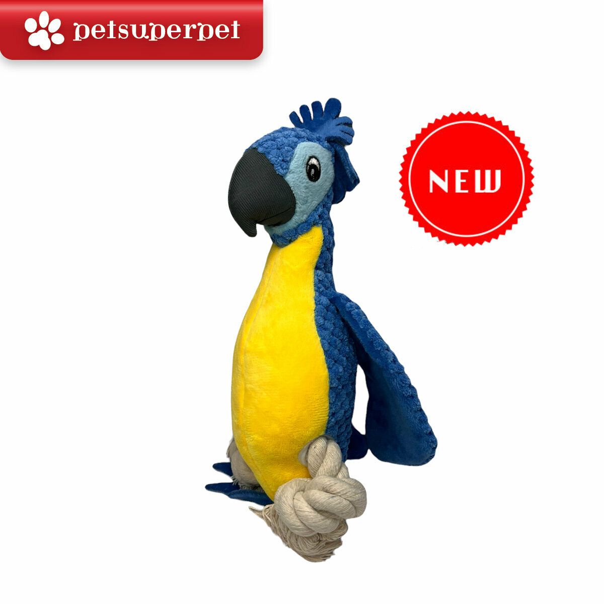 【新上架！】Petsuperpet - 毛絨狗玩具 - 鸚鵡(藍色)