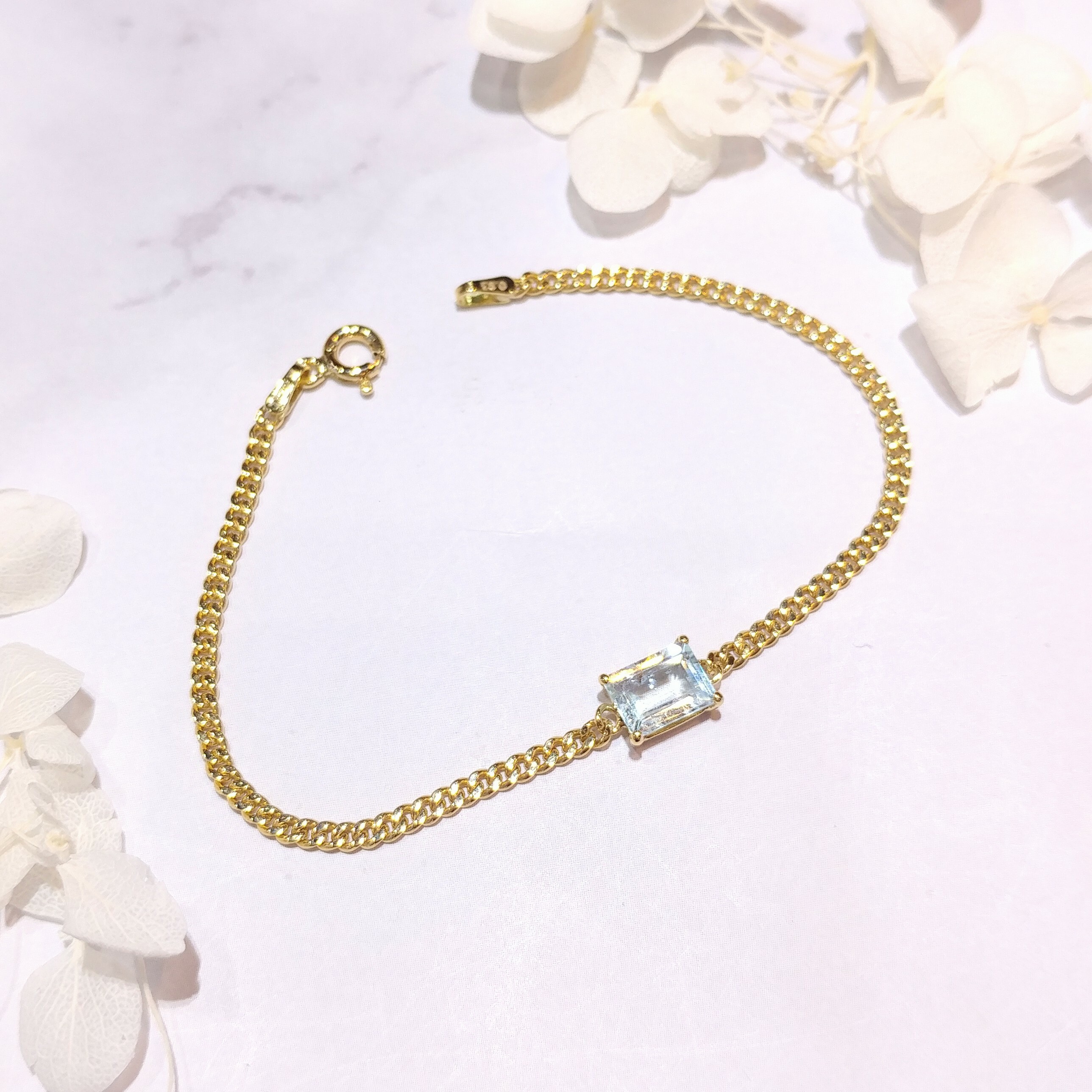 18K Yellow Gold 0.83ct Paraiba Bracelet