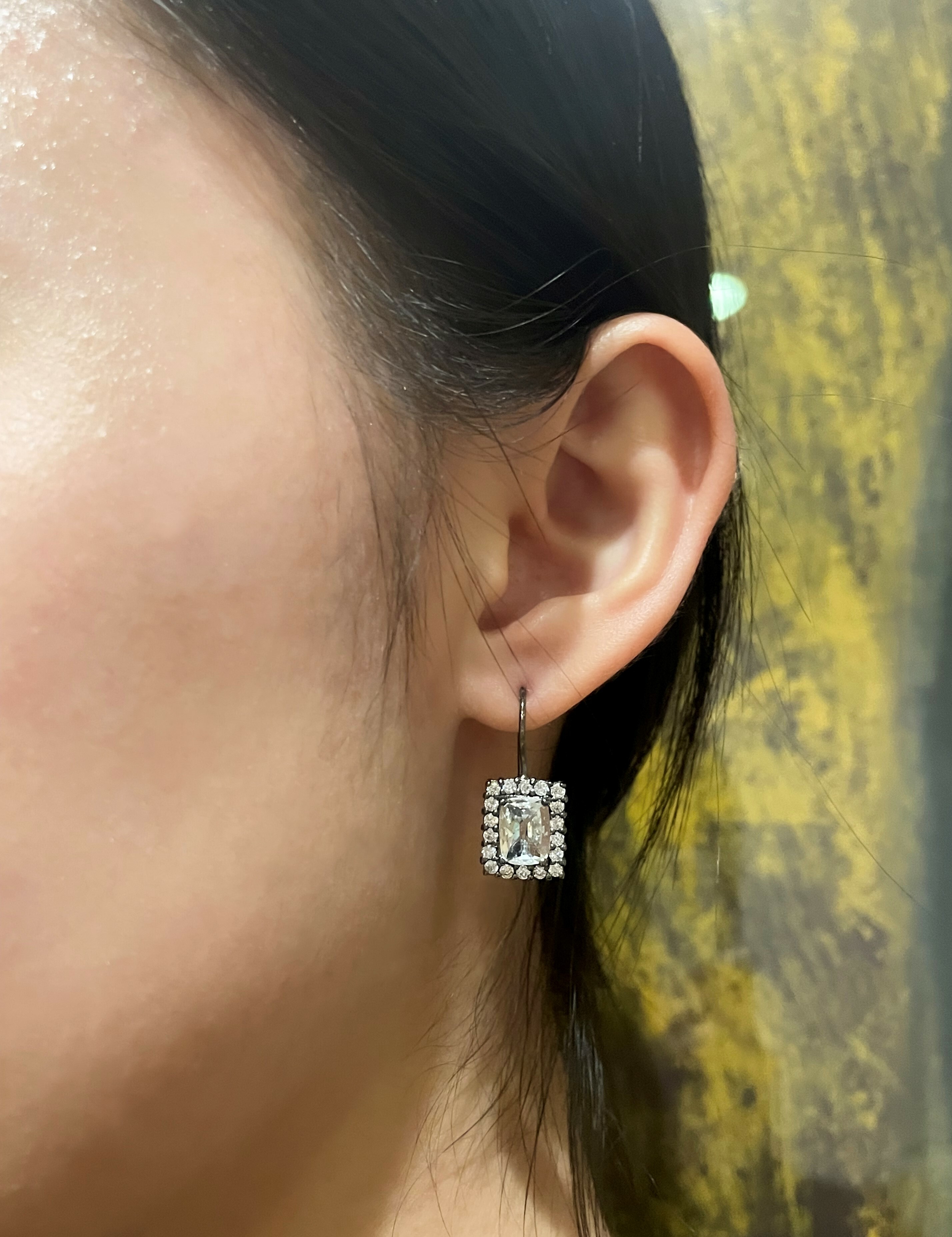 奢華閃耀冰晶耳環