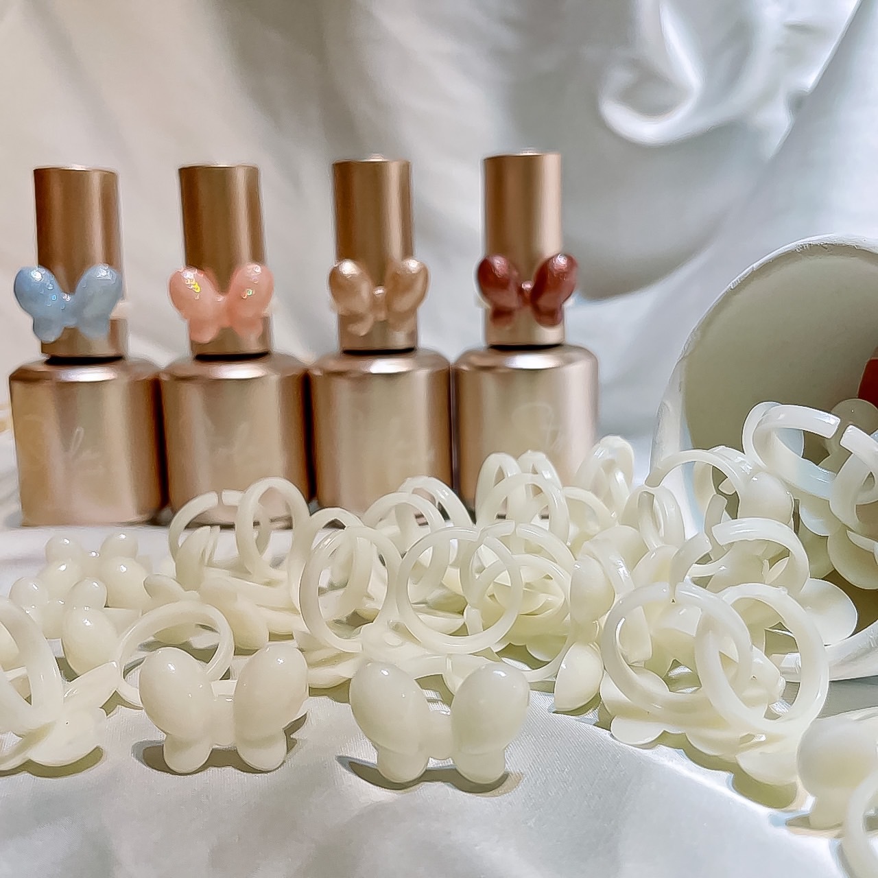 戒指色卡甲片 (蝴蝶結/山茶花)