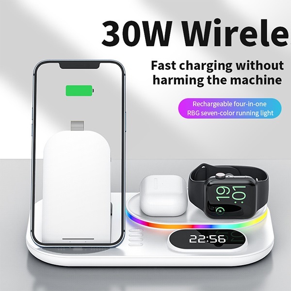 JK Korea Multifunctional Magsafe Foldable 3-in-1 Wireless Charger IPhone Mobile Phone Earphone Watch Whole Family (J0704)