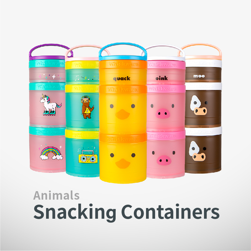 Whiskware®|Snacking Containers|趣味三層零食收納盒|動物系